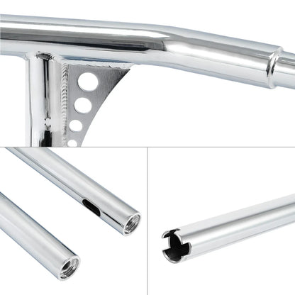 Chrome Rise 1-1/4 T-Bar Handlebar for Harley Road King Softail Deluxe