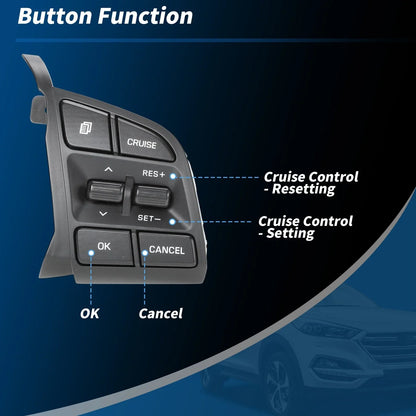 Right Steering Wheel Cruise Control Switch for Hyundai Tucson (2016-2018)