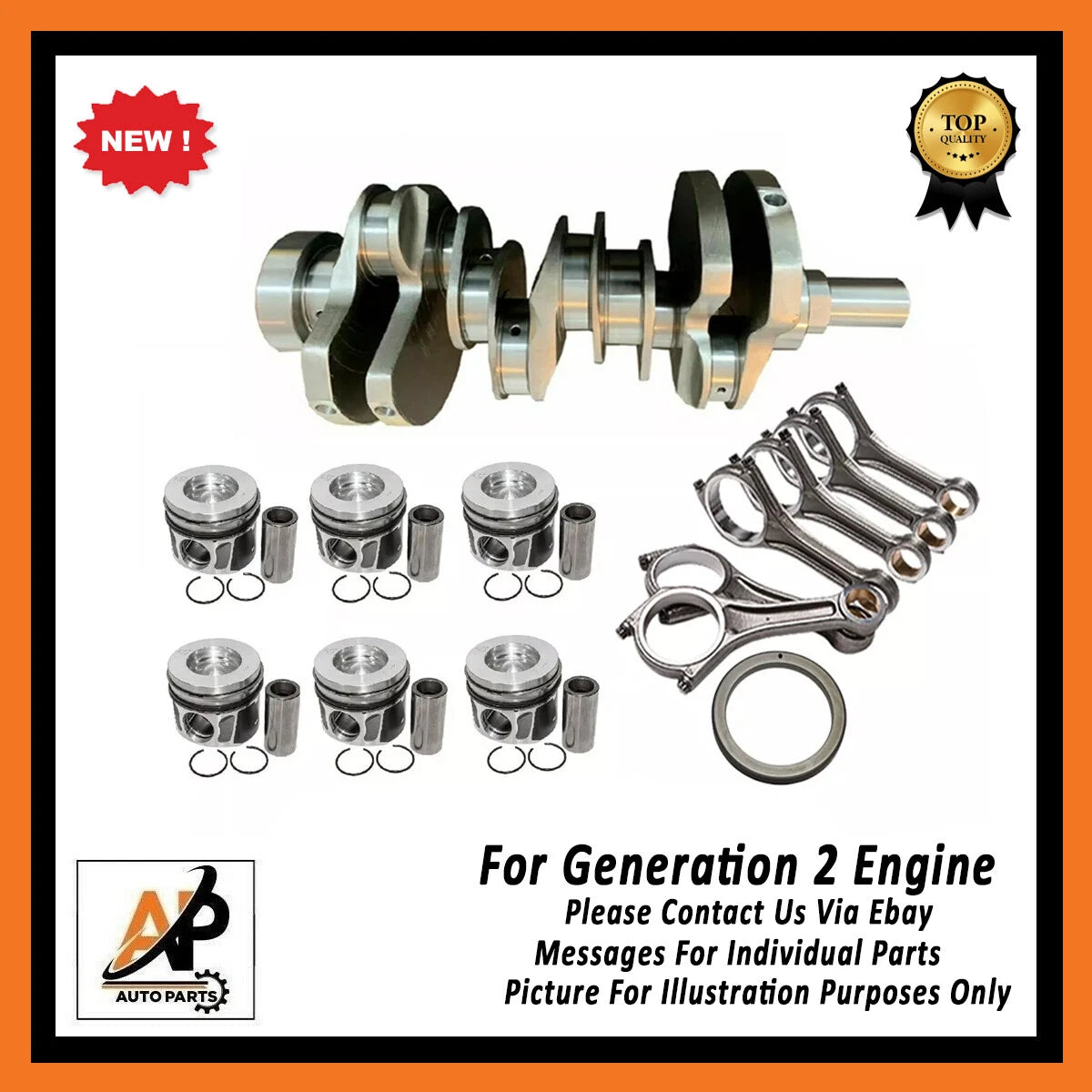 Forged Crankshaft Heavy Duty Engine Rebuild Kit for Jaguar 3.0D (2012–2017)