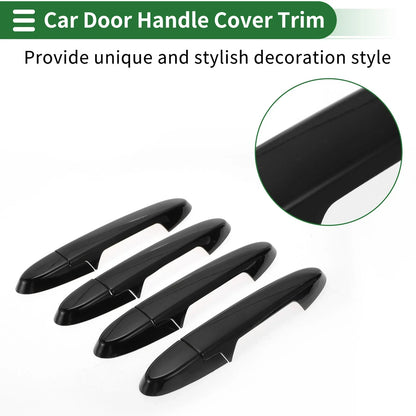 Car Door Handle Cover Trim for Honda Fit Jazz GK5 GP5 2014-2018 Black