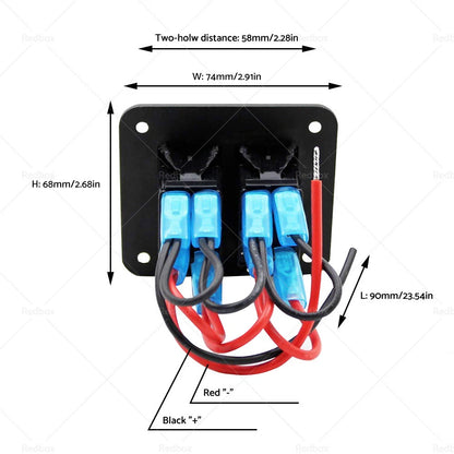 Waterproof Blue LED Rocker Switch Panel for Boat Car