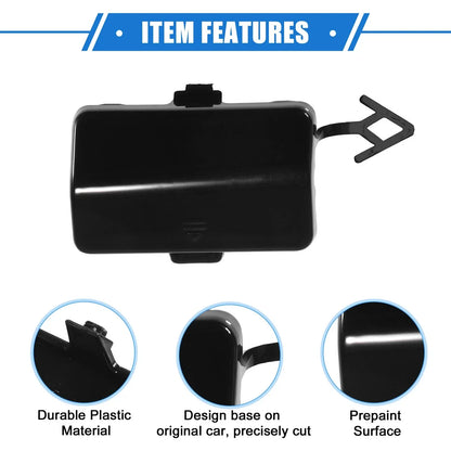 Rear Bumper Tow Hook Eye Hole Cap for Mercedes-Benz R320 (2007-2009) Black