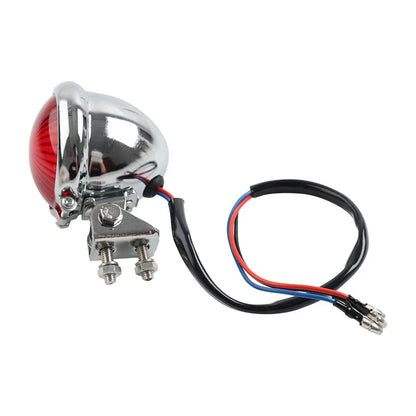 LED Rear Stop Brake Tail Light for Cafe Racer Bobber Chopper Motor Chrome
