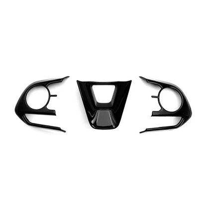 Steering Wheel Trim Cover Frame 3 x For Toyota Corolla (2019-2024) Glossy Black