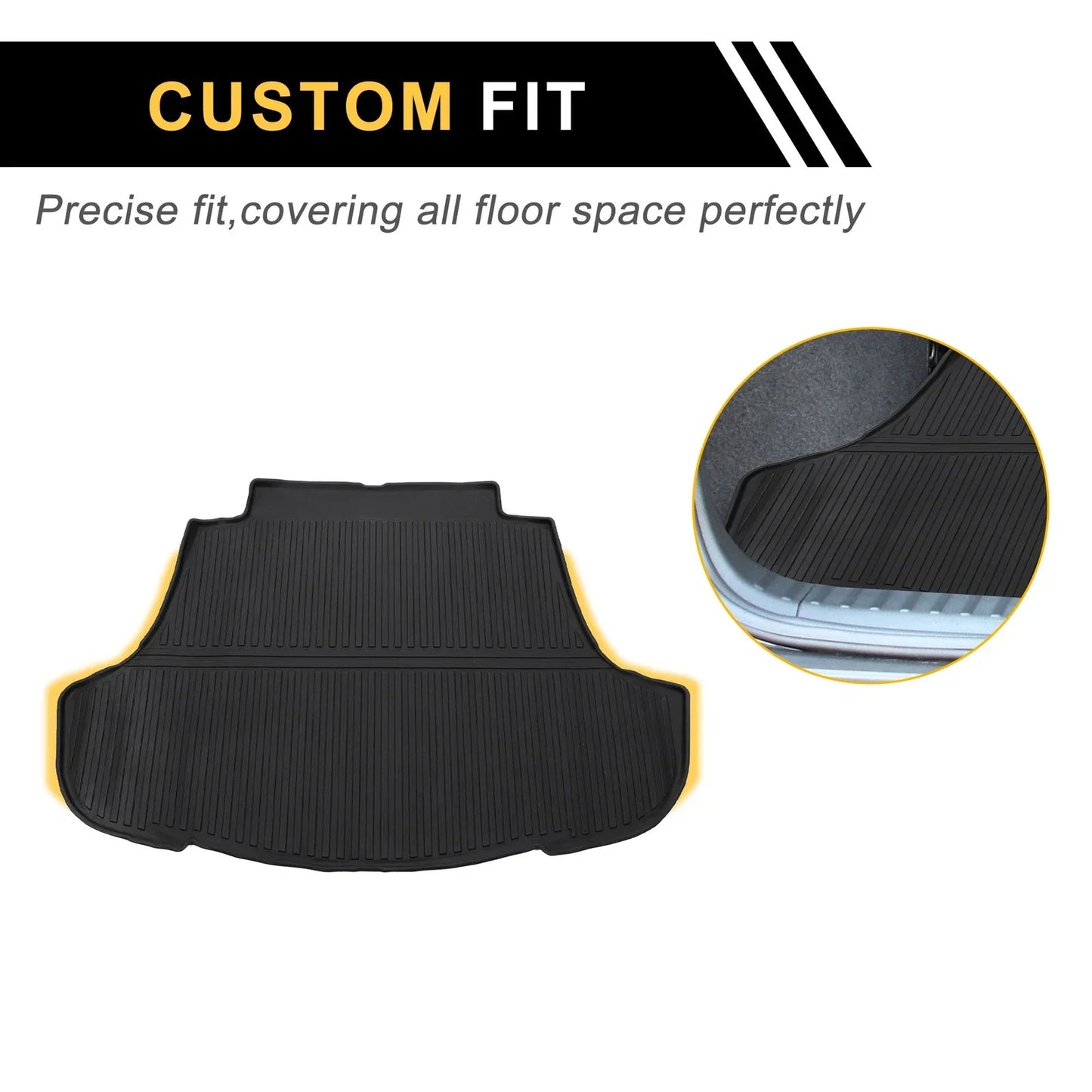 Cargo Liner Rear Trunk Mat for Lexus ES250 ES350 2019-2024 Stripe Pattern