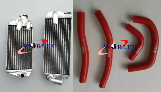 Aluminum Radiator + Blue Silicone Hose for Honda CRF450R (2017-2018)