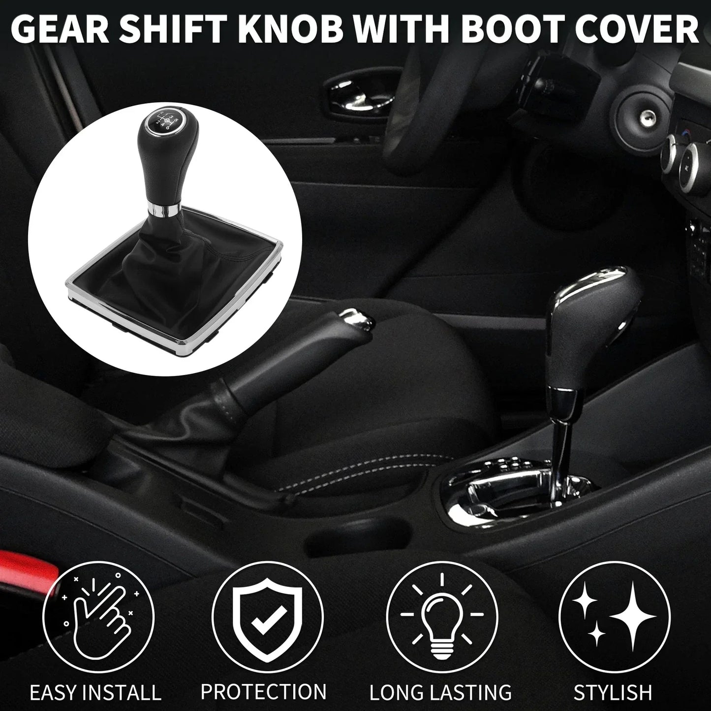 6 Speed Gear Shifter Knob & Cover for Mercedes-Benz C-Class (2007-2021)