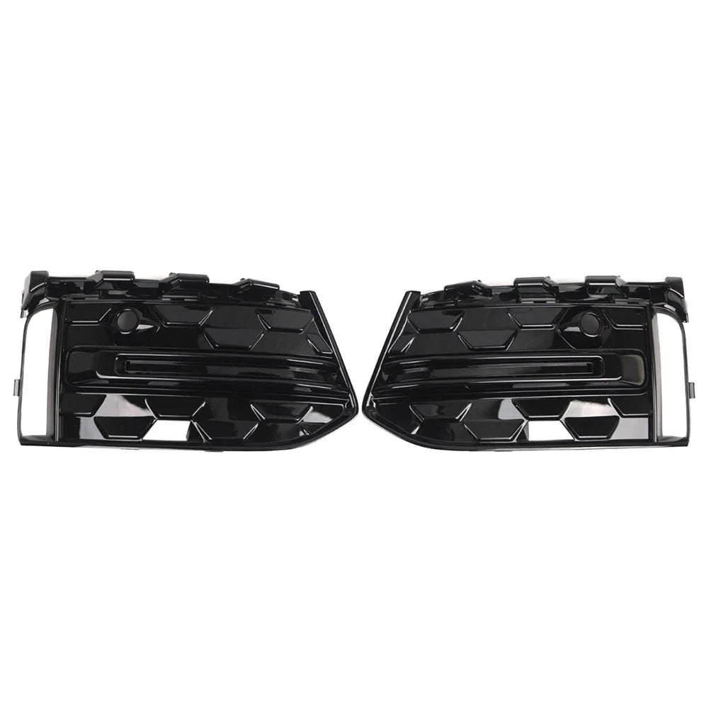Front Lower Fog Light Frame Covers Glossy Black for Audi A6 C8 (2023-2025)