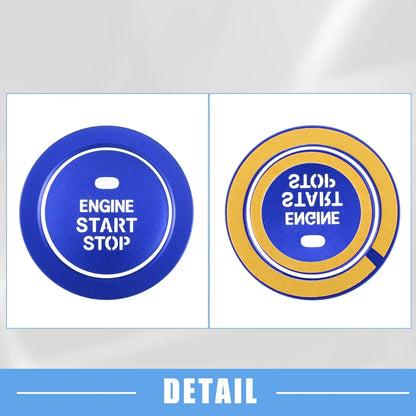 Engine Ignition Button Decal for Hyundai Sonata (2011-2014) - Aluminum Blue