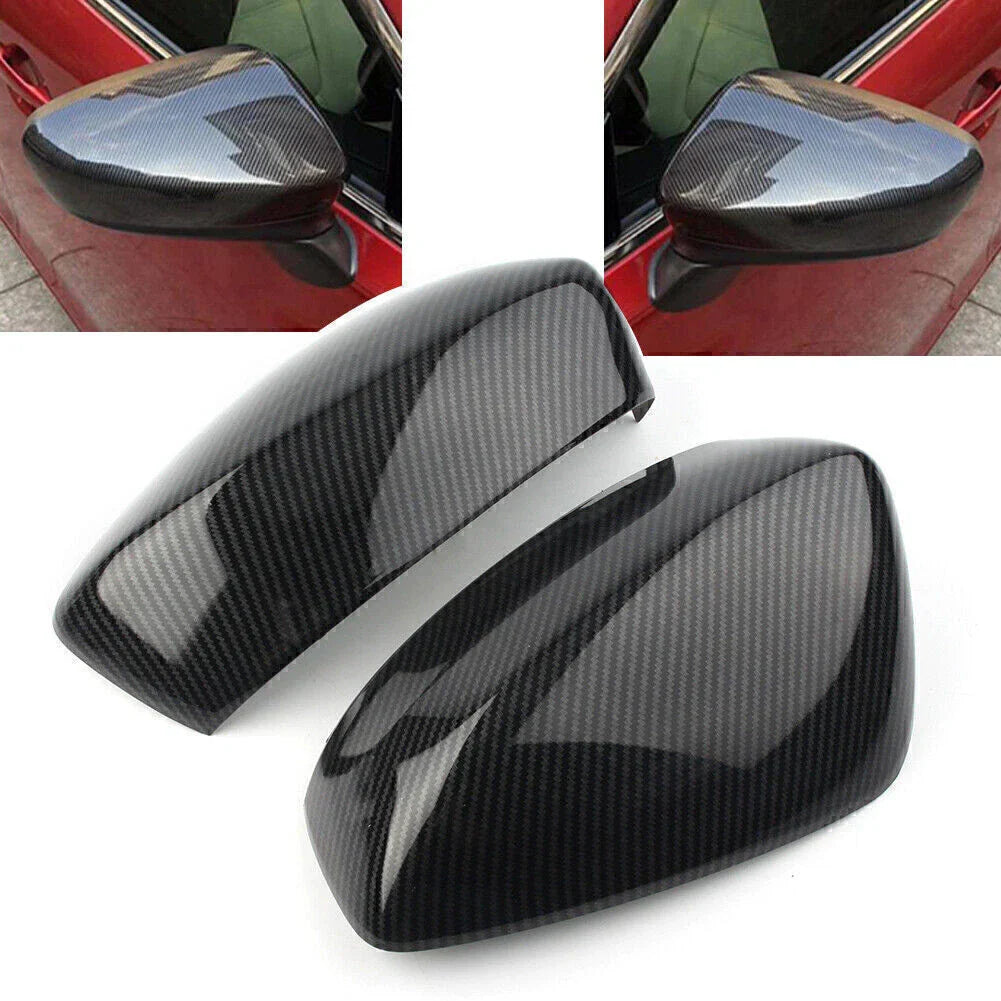 Mazda 3 Axela Side Rearview Mirror Cover Trim 2014-2016 Carbon Fiber