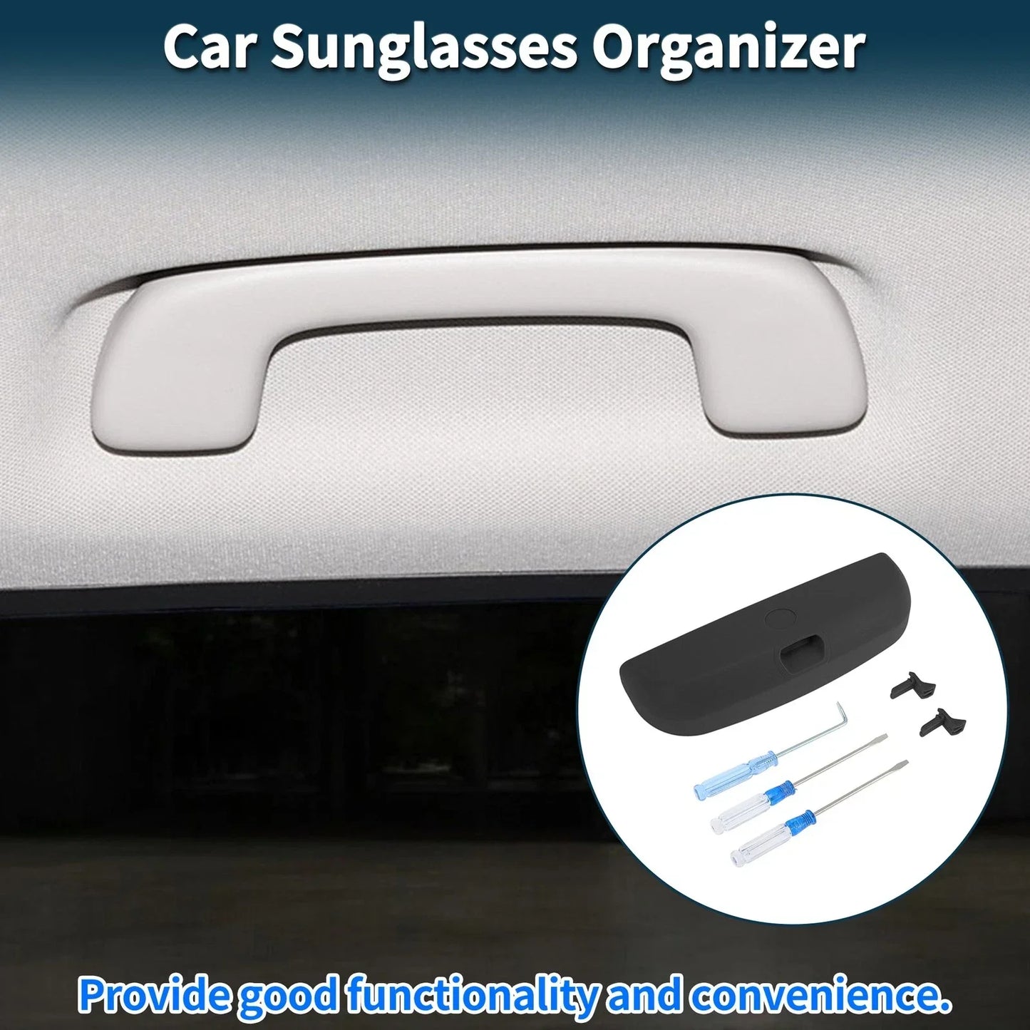 Sunglasses Case for BMW X1 (2010 - 2024) Eyeglasses Holder Storage Box Black