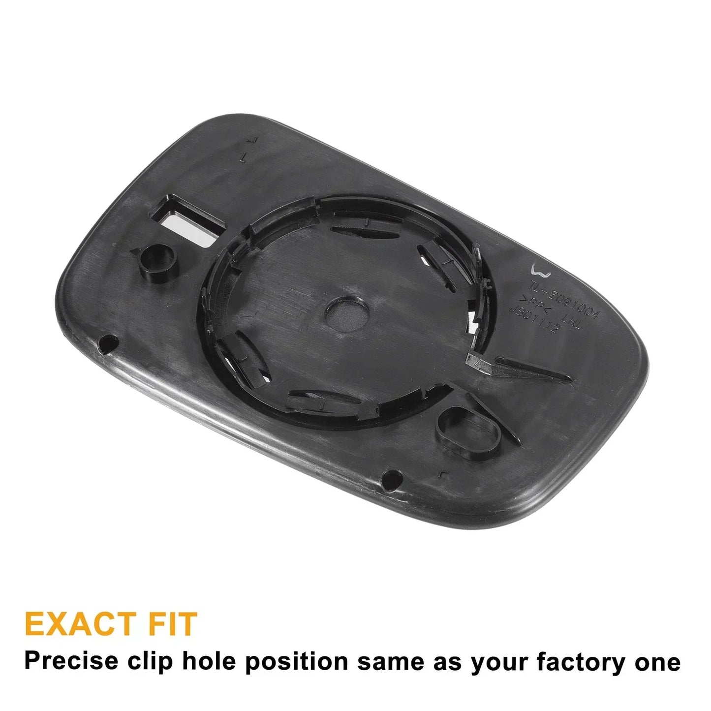 Left Side White Mirror Glass w/ Back Non-Heated for Honda Accord (2003-2007)