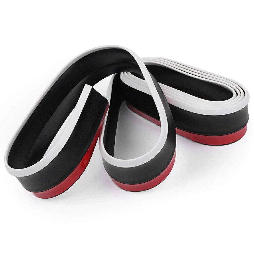 2.5M White Lower Lip Protector Strip Bumper Guard for Car (No Year Specified)