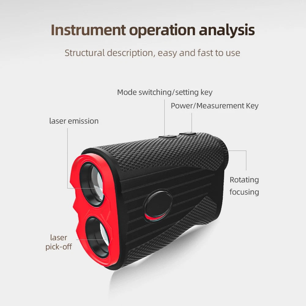1200 Yards 7X Golf Slope Rangefinder Laser Precision USB Charging