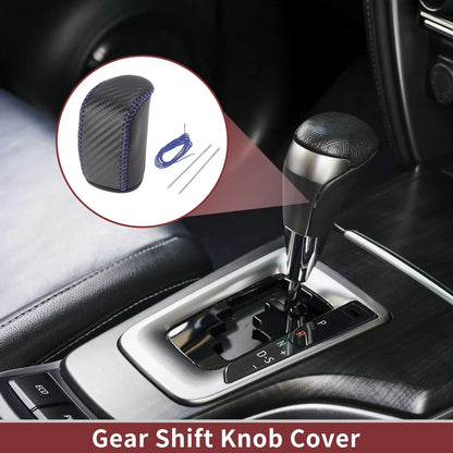 Car Gear Shift Knob Cover for Dodge Journey 2011-2020 Black Blue 1 x