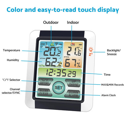 Digital Hygrometer Thermometer Wireless Temperature Humidity Meter