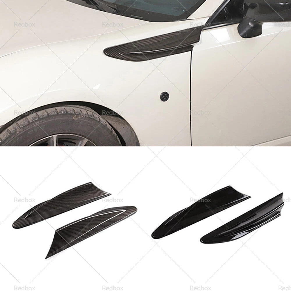 Black Side Fender Fin Vent Trim for Toyota 86 Subaru BRZ (2012-2020)