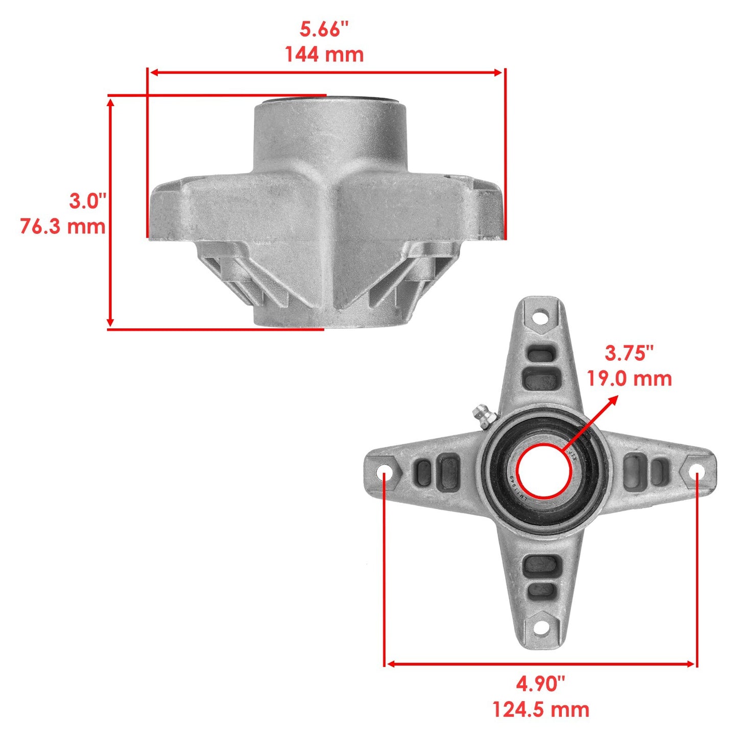Caltric Deck Spindle with Pulley and Blade for MTD ZTL7500 (2012–2012)