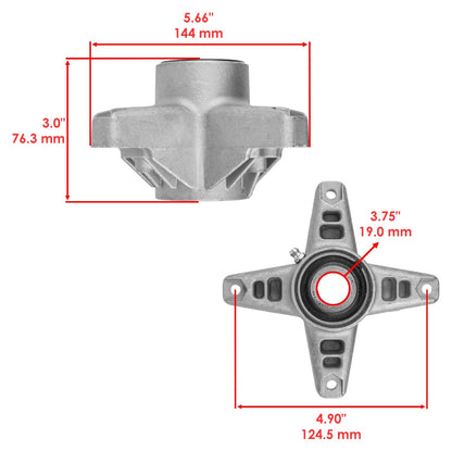 Caltric Deck Spindle with Pulley and Blade for MTD ZTL7500 (2012–2012)