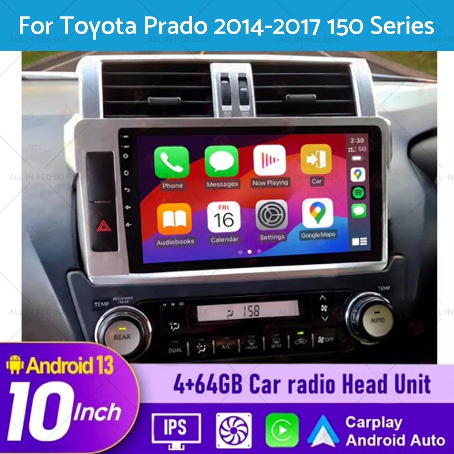 10" Android Head Unit GPS for Toyota Prado (2014-2017)