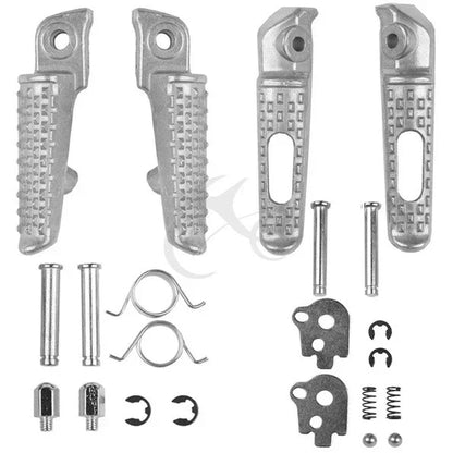 Footrests Pegs Front Rear Silver for Honda CBR600RR (2003-2025)