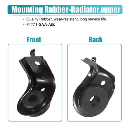 2 x Car Upper Radiator Brackets with Cushions for Honda Civic (2006-2011)