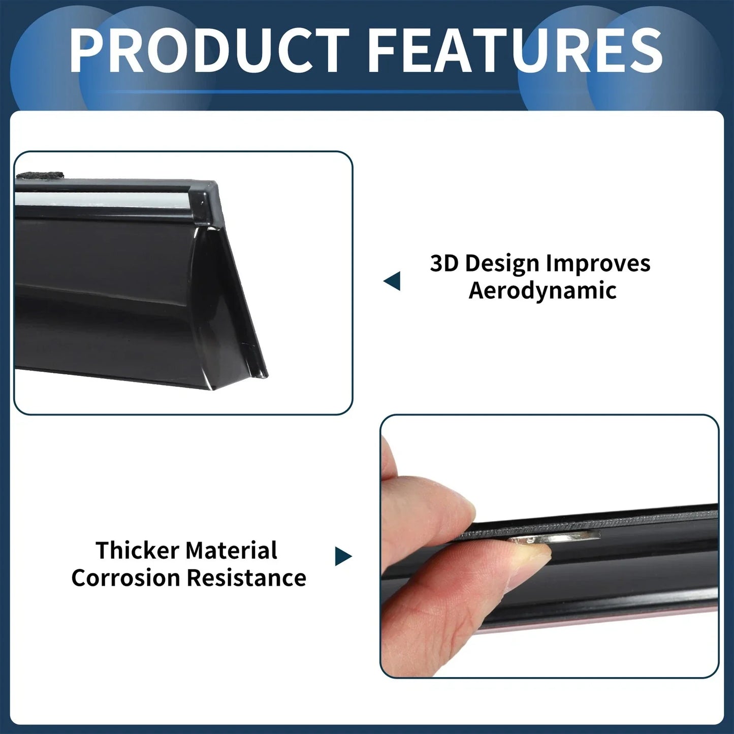 Window Deflectors for Honda CR-V 2017 Side Window Vent Visors Black 1 Set