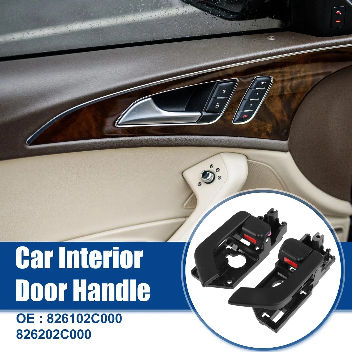 Front Left Right Interior Door Handle for Hyundai Tiburon (2003-2008)