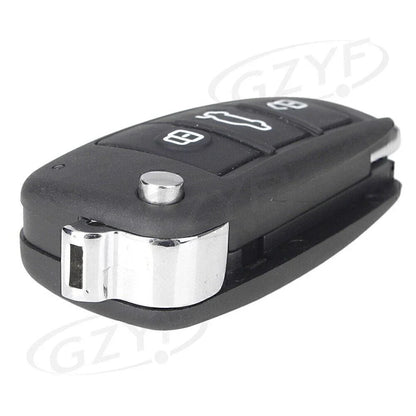 Folding Key Shell Remote Case 3 Buttons for Audi Q7 A8 Quattro (2007-2015)