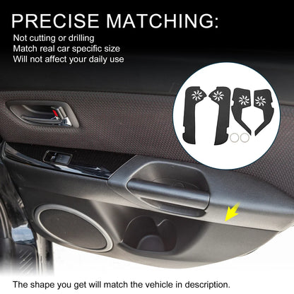 Car Door Leather Anti-Kick Pad Sticker for Mercedes-Benz GLK300 (2008-2015)