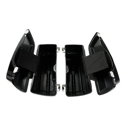 Saddlebags Saddle Bag with Black Softail Brackets for Harley Fatboy