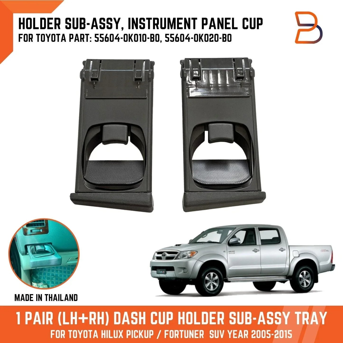 Dash Cup Holder Tray for Toyota Hilux Vigo MK6 (2005-2015)