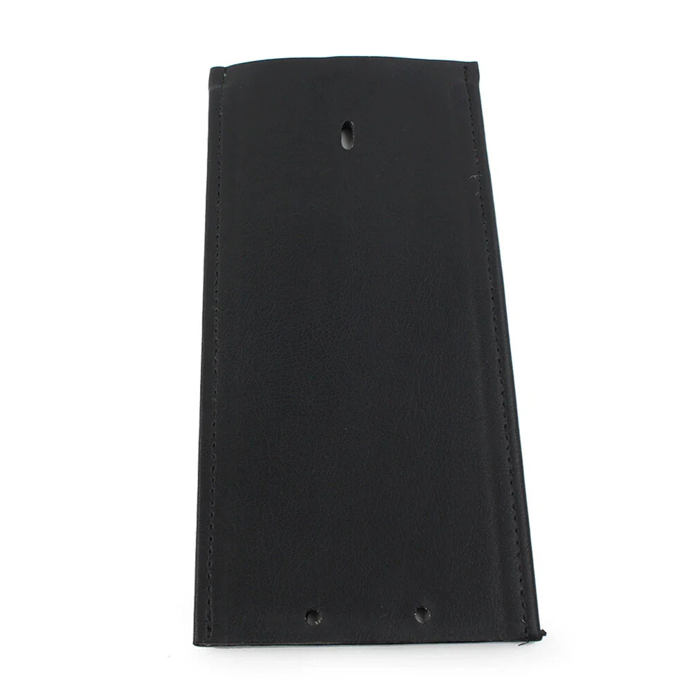 Black Leather Gas Tank Panel Bib for Harley (No Design, Smooth)