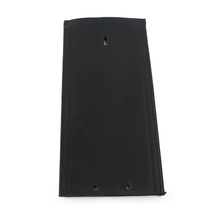 Black Leather Gas Tank Panel Bib for Harley (No Design, Smooth)