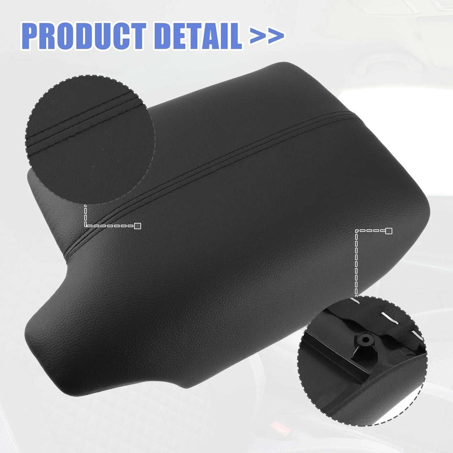 Console Lid Armrest Cover for Honda Accord (2015-2017) - Black Armrest Pad