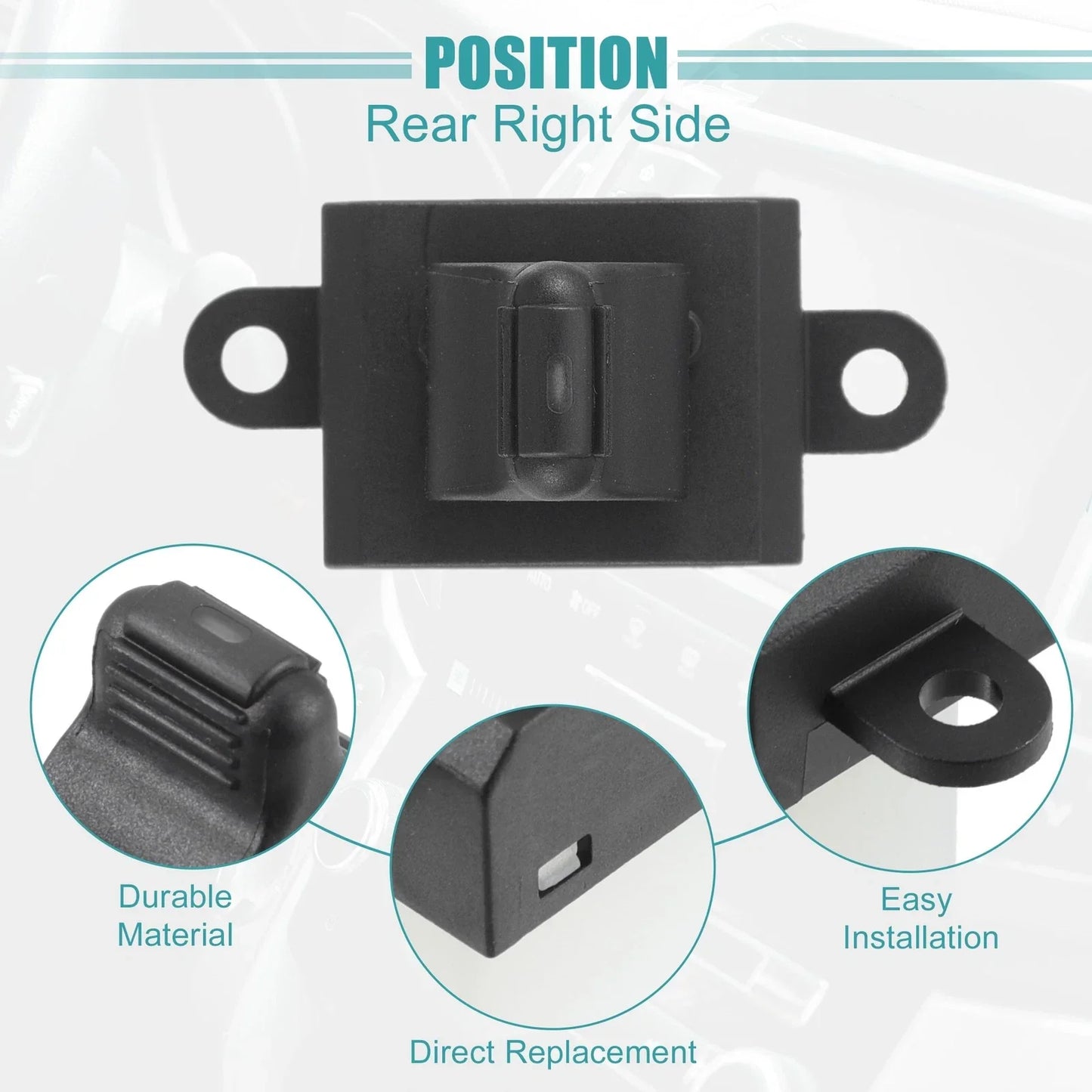 Rear Right Master Power Window Switch for Dodge Viper (2001)