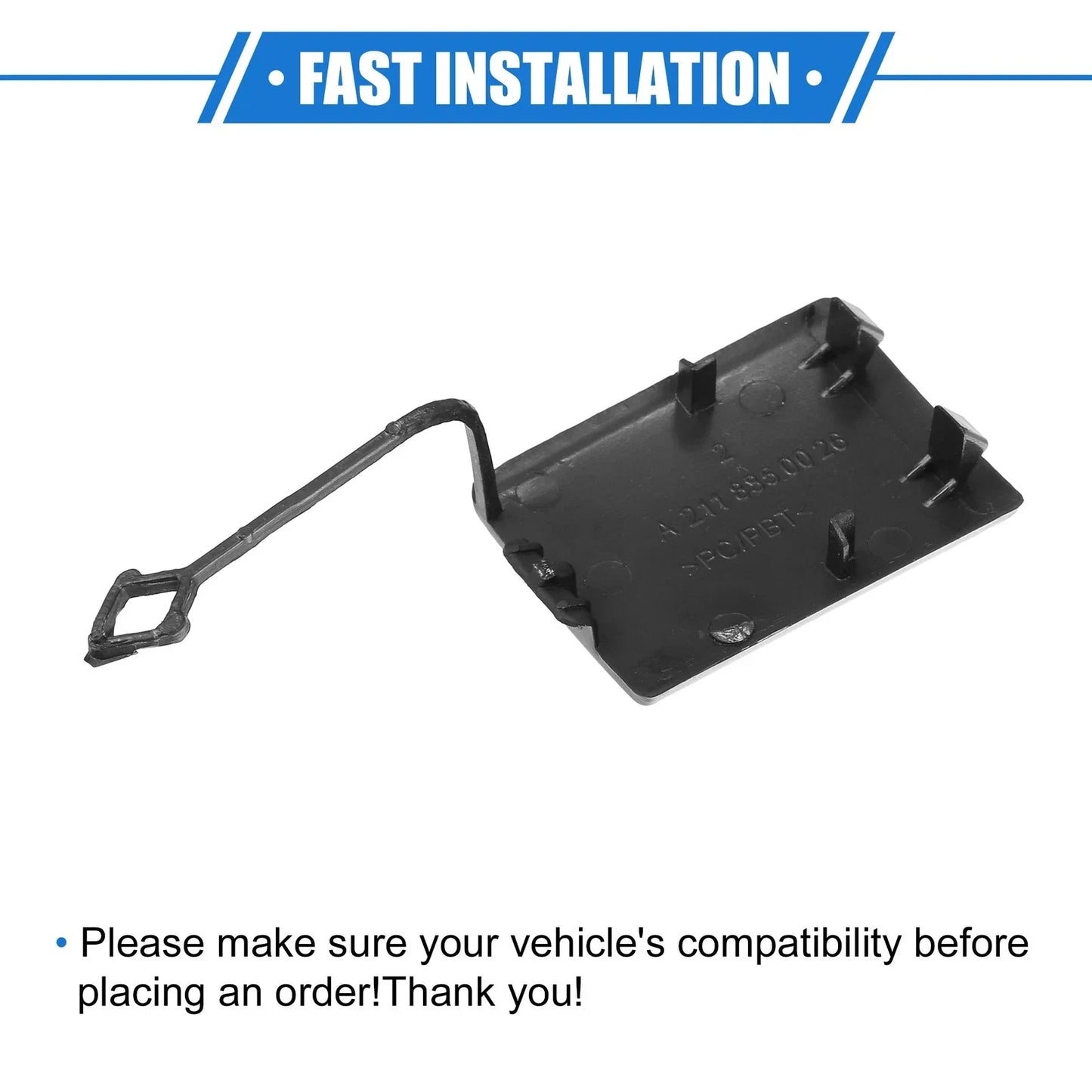 Front Bumper Tow Hook Eye Hole Cover for Mercedes-Benz E 500 (2003-2009)