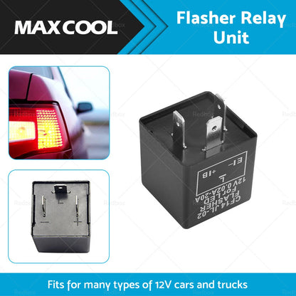 12V 3 Pin LED Flasher Relay Unit for Indicator/Blinker - Positive on Right