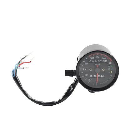 Mini Speedometer Odometer Gauge w/ Indicator Light for Motorcycle Universal (12V)