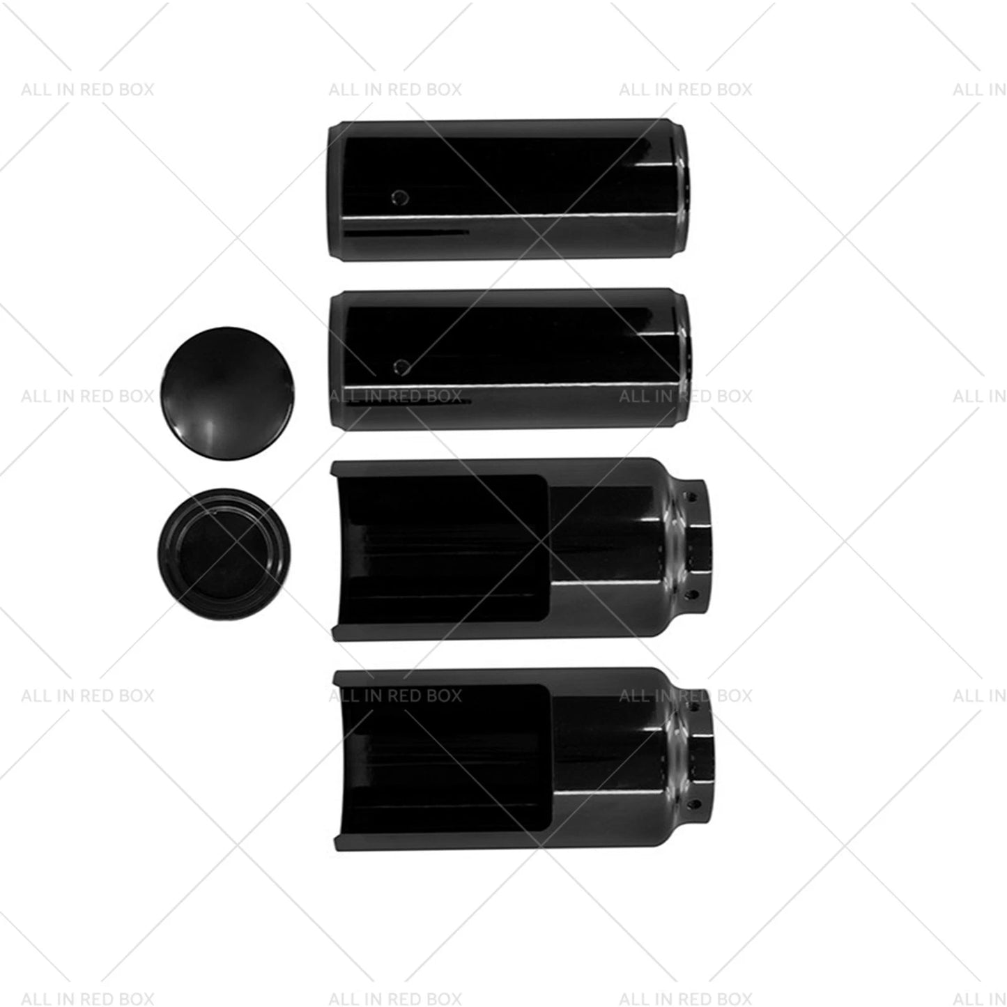 Black Fork Cover Set for Harley Softail M8 Street Bob (2018-2022)