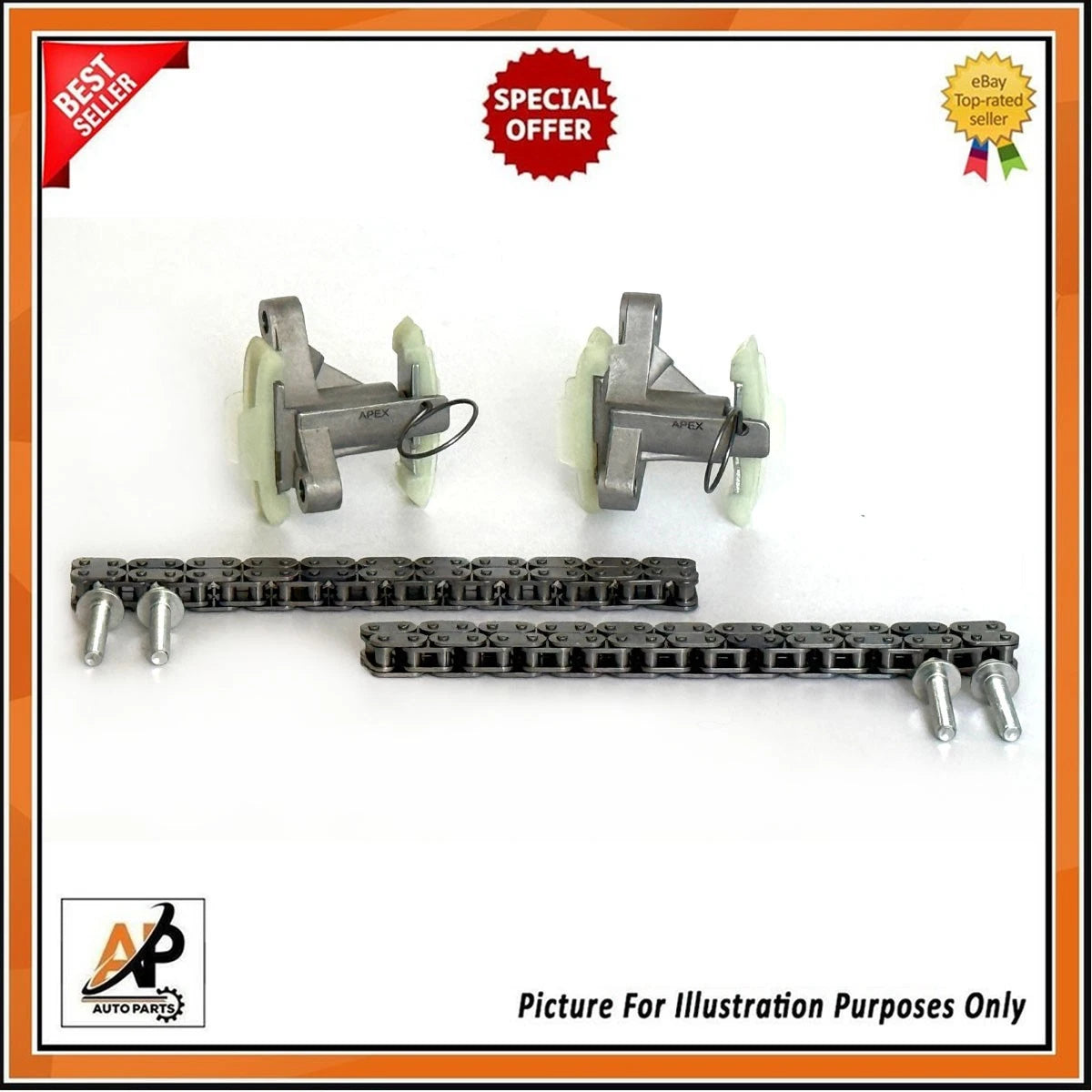 Double Timing Chain Kit 2 Piece Replacement for Jaguar XF (2010–2015)