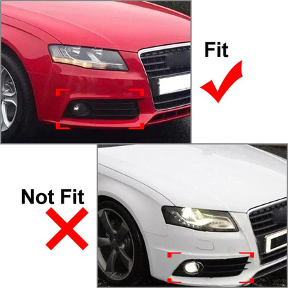 Front Fog Light Honeycomb Grille Cover for Audi A4 B8 (2009-2012) Black