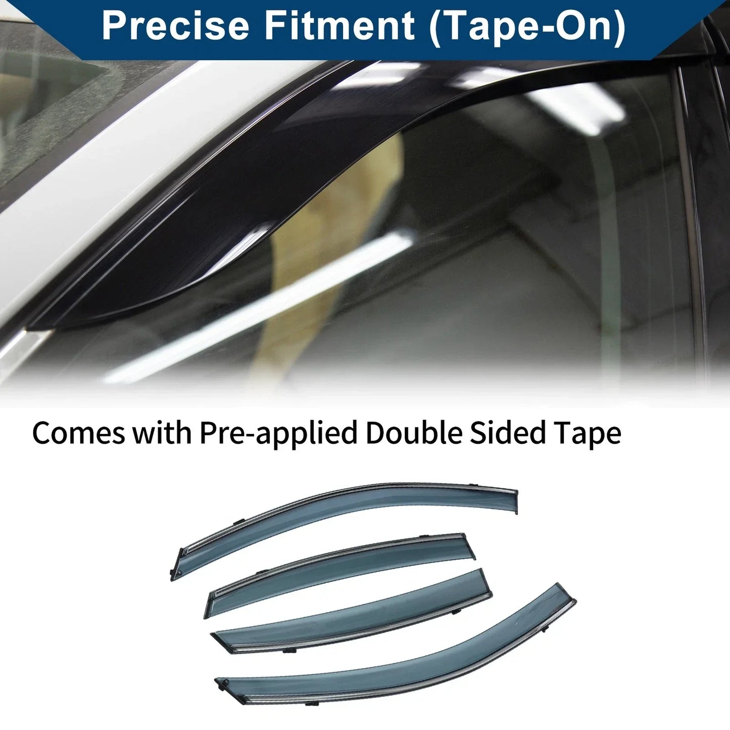 Car Window Deflectors for Hyundai Elantra Sedan (2007-2010) 2 x Side Vent Visors
