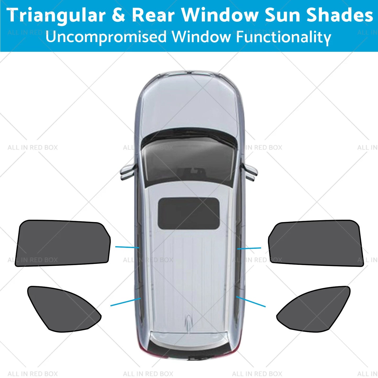 Triangular & Rear Window Sun Shades for Mazda CX-9 (2016-2025) UVA Protection