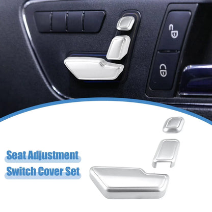 3 x Door Seat Adjust Button Switch Cover Trim Set for Mercedes Benz (2010-2015)