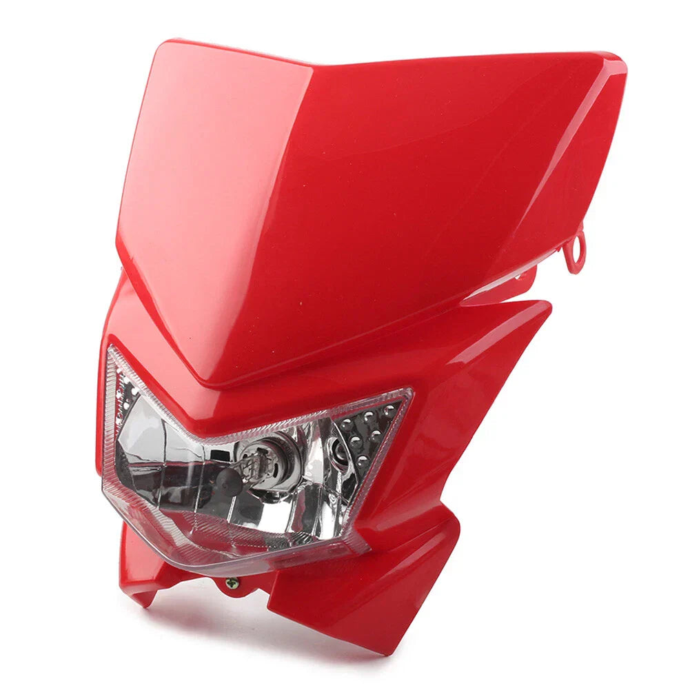 Headlight Lamp for MX Enduro Dirt Trail Bike 250cc Red