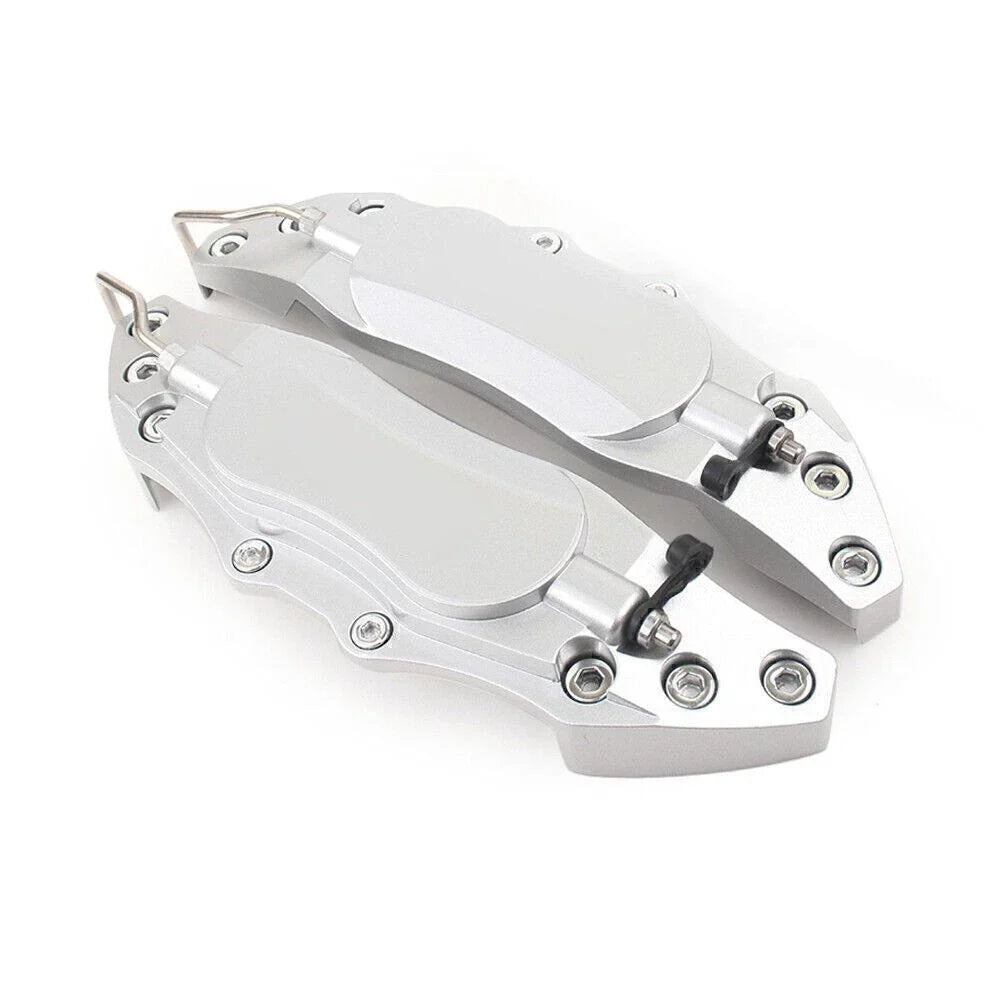 3D Style Car Disc Brake Caliper Covers for Universal Silver (M)