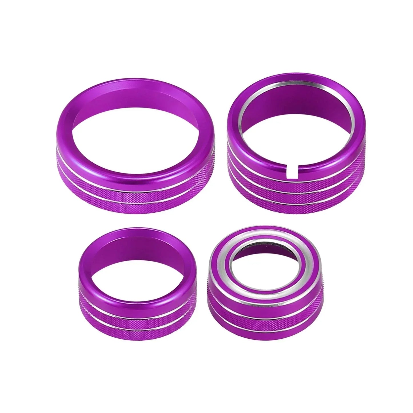 8 Pcs Purple AC Radio Switch Knob Covers for Chevy Silverado, GMC Sierra (14-18)