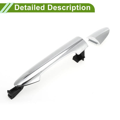 Exterior Door Handle for Hyundai Kia Picanto 2011-2016 Silver Tone Rear Right