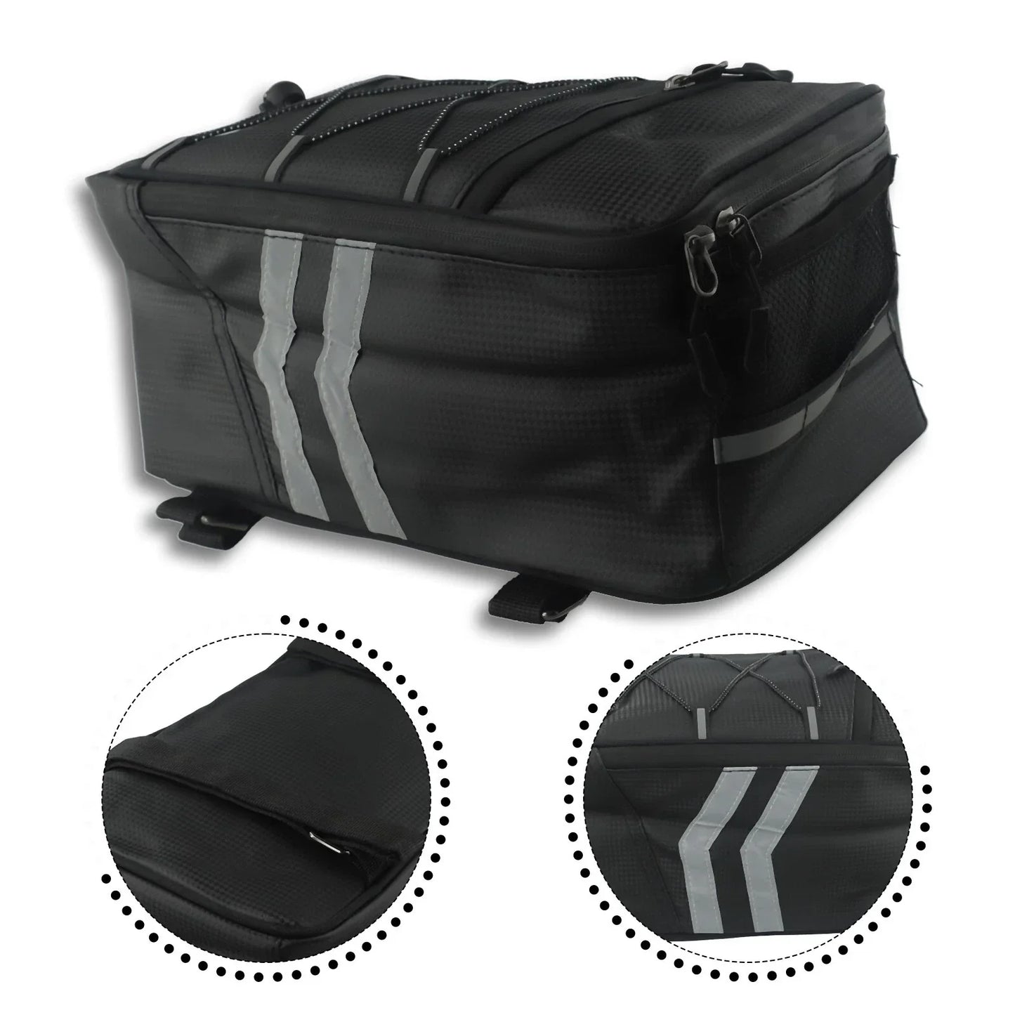 Rear Rack Bag / 8L / Waterproof Reflective for Bicycles